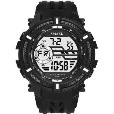 Imagem de Relógio Masculino Smael Digital 1616 Preto e Branco-Masculino