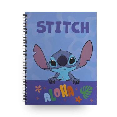 Imagem de Caderno Universitário 10 Matérias Stitch Aloha 160 Folhas - Culturama