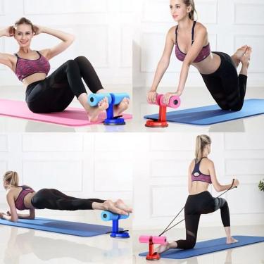 Imagem de Suporte Para Abdominal Com Ventosa Apoiador De Pes Ajustavel - Fitness