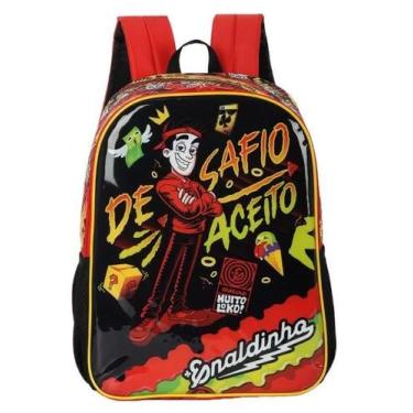 Imagem de Mochila de Costas Enaldinho Escolar Infantil Resistente - Luxcel, Verm