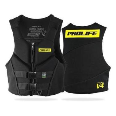 Imagem de Colete Salva Vidas Neoprene Homologado Classe V Prolife V4  - Amarelo - EG (ACIMA DE 110KG)-Unissex