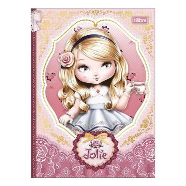 Imagem de Caderno Colegial Brochura Jolie 80 Folhas Rosa - Tilibra