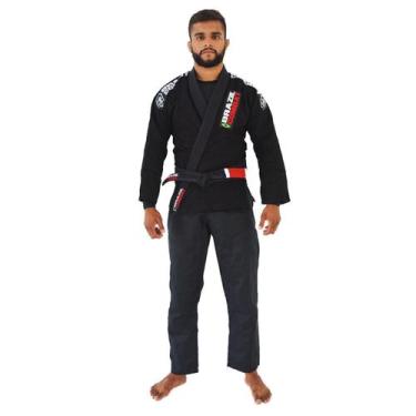 Imagem de Kimono de Jiu Jitsu Preto Xtra-lite Brazil Combat Competidor BJJ Kimon