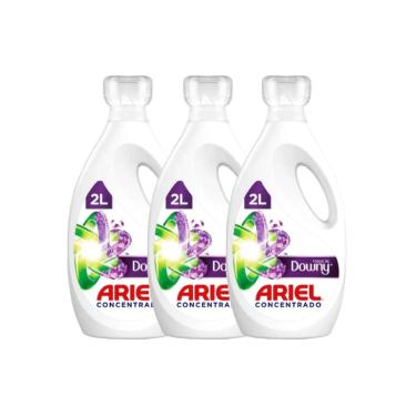 Imagem de Kit Lava Roupa Líquido Ariel Concentrado com Downy 2L com 03 unidades