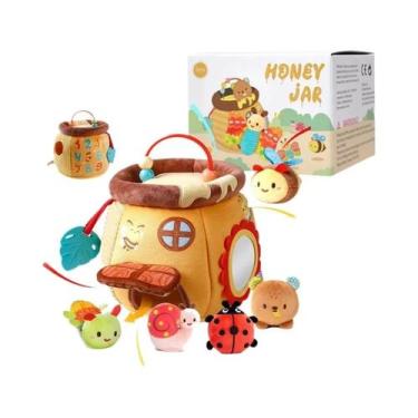 Imagem de Brinquedo De Colmeia Para Bebês De 6-12 Meses, Com 5 Elementos Sensori