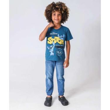 Imagem de Calça Infantil Jogger Jeans Bolso Tam 4 a 8 Azul-27111 - Akiyoshi, 6, 