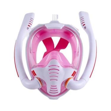 Imagem de Máscara de Mergulho com Tubo Duplo em Silicone - Óculos Secos para Adu
