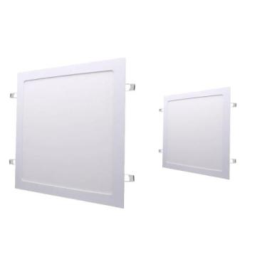 Imagem de Kit 2 Painel LED Plafon 24W Embutir Quadrado 6500k 29cm Bivolt Branco-