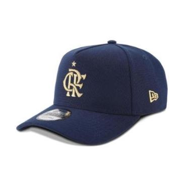 Imagem de BONE NEW ERA 9FORTY A-FRAME FLAMENGO FUTEBOL LIFESTYLE ABA CURVA AZUL-Masculino