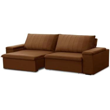 Imagem de Sofá 3 Lugares Retrátil Reclinável Para Sala 245cm Malfati F04 Veludo 