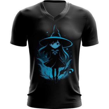 Imagem de Camiseta Gola V Bruxa Halloween Azul Festa 8 - Kasubeck Store, Baby Lo