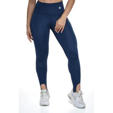 Imagem de Calça Legging com Pezinho Básica - Manalinda, GG, Marinho