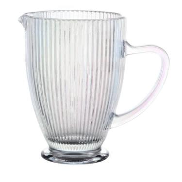 Imagem de Jarra de Vidro Canelada Versalhes Rainbow 1,3L Mesa Posta Água Suco Be