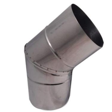 Imagem de Curva 45 Para Chaminé Duto 9 Polegadas Inox 304 Escovado - INOX LAURIN
