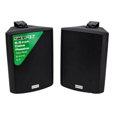 Imagem de Par Caixa Som Ambiente Amplificada 70W SK-CP670 - SKYPIX