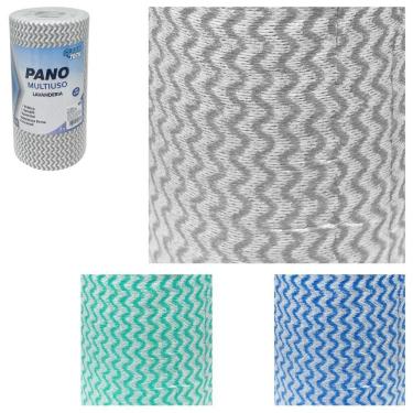 Imagem de Rolo de Pano Multiuso Lavanderia 200 Folhas para Limpeza em PP com Polpa de Madeira Alt...