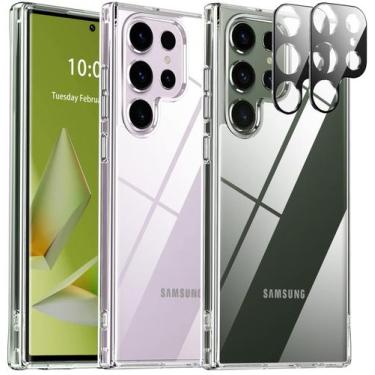 Imagem de Funda Oterkin para Samsung Galaxy S23 Ultra Transparente + 2 Protector