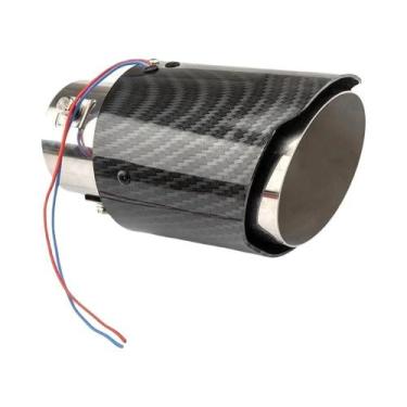 Imagem de Ponteira De Escape Universal Para Carro Com Luz LED Vermelha E Azul, S