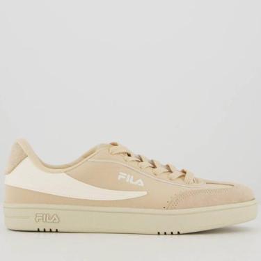 Imagem de Tênis Fila Court 80 Feminino Bege e Dourado, 39