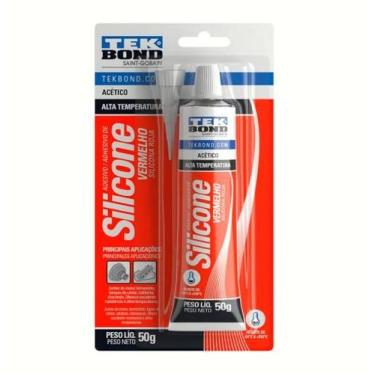 Imagem de Silicone Acetico Alta Temp. 50gr Vermelho Tekbond Ef