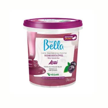 Imagem de Cera Depilatoria Depil Bella Hidrossolúvel Vegan Açaí 1,3kg