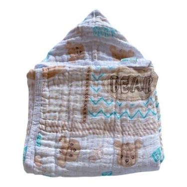 Imagem de Toalha De Banho Bebe Soft 100% Algodão Recém Nascido Com Capuz - Minas