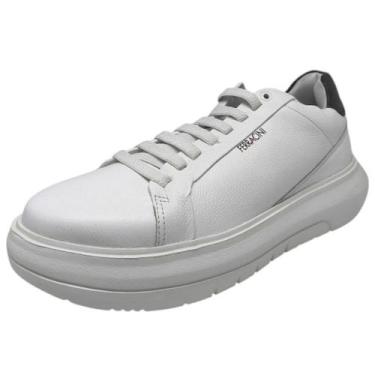 Imagem de Sapatenis Masculino Couro Energy Dia a Dia Macio Ferracini, Branco, 41