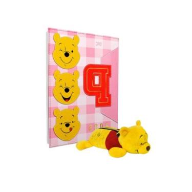 Imagem de Kit Material Escolar Ursinho Pooh Disney 1 Agenda Rosa 2025 1 Estojo P