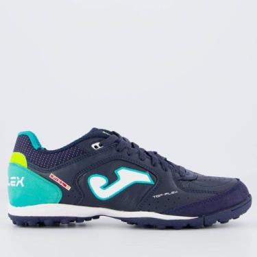 Imagem de Chuteira Joma Top Flex Society Azul e Verde, 43