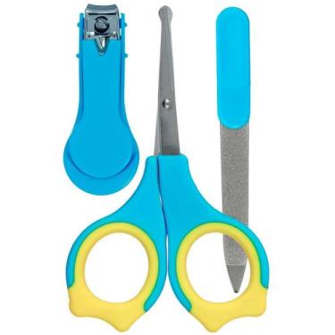 Imagem de Kit Manicure Infantil Bebe Com Cortador de Unha Tesoura e Lixa A Parti