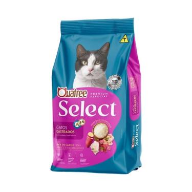 Imagem de Raçao Quatree Select Gatos Castrados Mix Carne 20Kg