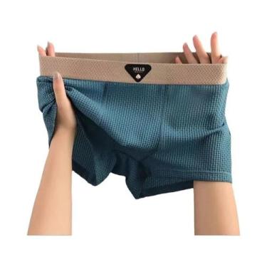 Imagem de Cuecas Boxer Masculinas plus Size Em Seda Gelada, Antibacterianas, Res