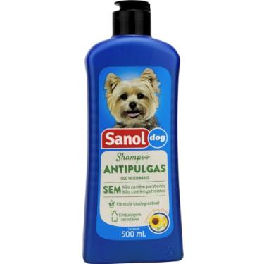 Imagem de Sanol Dog, Shampoo para cães, Antipulgas, Aroma Girassol & Ylang Ylang, 500ml