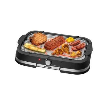 Imagem de Churrasqueira Elétrica Mondial Grand Steak & Grill CH-08-BI Inox Preta