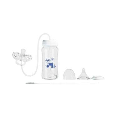 Imagem de Mamadeira De Boca Larga 300ML Com Chupeta, Armazenamento De Leite, Mul