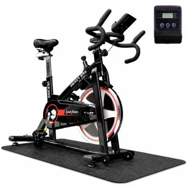 Imagem de Bicicleta Spinning Indoor Oneal ISX300 Inércia 11KG Peso 120KG Uso Doméstico com Painel LCD e Bluetooth 110CM