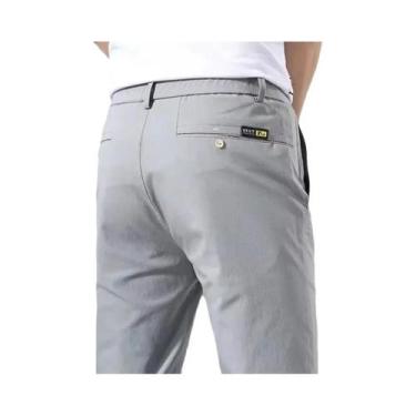 Imagem de Calças De Golfe Masculinas Slim Fit Em Algodão Com Stretch, Finas Para
