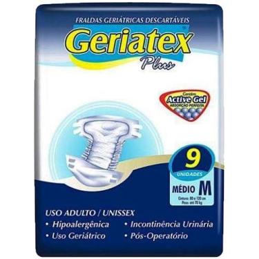 Imagem de Fralda Geriátrica Geriatex Plus Tamanho M - 09 Fraldas