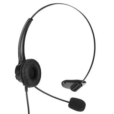 Imagem de Fone de ouvido de atendimento ao cliente, 1,8 m de fio de fone de ouvido para central de atendimento Almofada macia com cancelamento de ruído de um lado para Windows for Trucker para PC