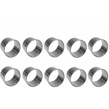 Imagem de Kit 10 Aro Cortador Massas, Bolos E Biscoitos Inox 5 X 5 Cm