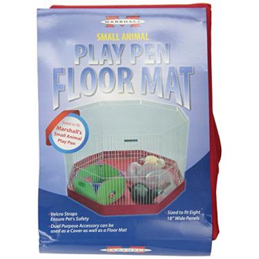 Imagem de Marshall Pet Products SMR00261 Capa de tapete para caneta de brinquedo com 8 painéis de tecido para animais pequenos, cores variam