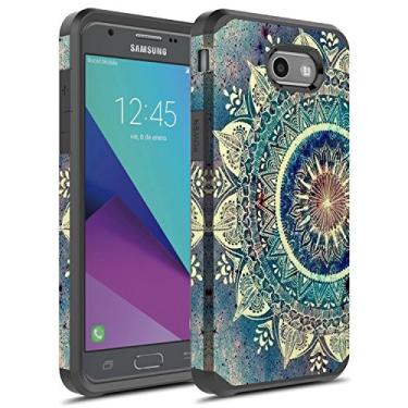 Imagem de Capa J3 Emerge, capa para Galaxy J3 Prime, Galaxy Amp Prime 2/Sol 2/J3 Mission / J3 Eclipse / J3 2017 / J3 Luna Pro Case, capa de silicone híbrida Rosebono à prova de choque para SM-J327, Clear