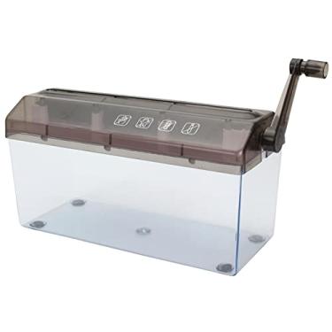 Imagem de Newmind Mini triturador de papel A4 Documentos Cortando manivela manual triturador para notas de escritório recibos de contas