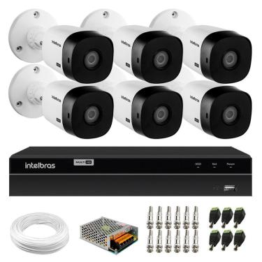 Imagem de Kit 6 Câmeras Intelbras VHL 1220 B Full HD 1080p Bullet HDCVI Lite + DVR 8 canais MHDX 1208