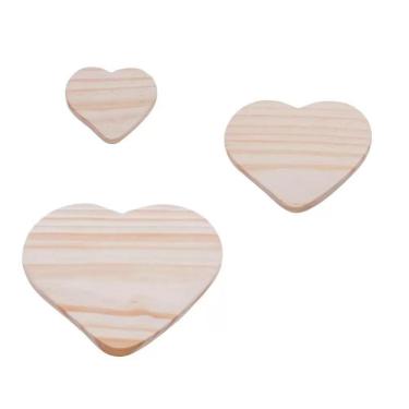 Imagem de Kit Tabuas De Coração Madeira Pinus 3 Peças