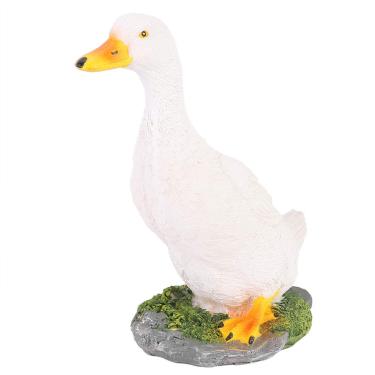 Imagem de simulação ao ar livre estátua de pato branco paisagem escultura pátio pátio acessórios de decoração,Ornamento de resina de jardim, decoração de escultura animal criativa artesanato presente