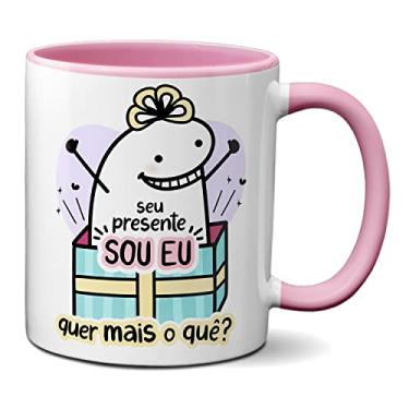 Imagem de Caneca Flork Namorados Seu Presente Sou Eu Quer Mais O Quê? (Rosa)