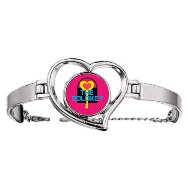 Imagem de N/A N/A Bracelete de coração com pulseira de carnaval e alegria brasileira, medium, metal