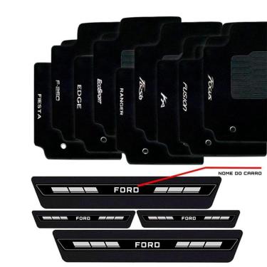 Imagem de Tapete Carpete Bordado + Soleira Ford Escolha o Carro