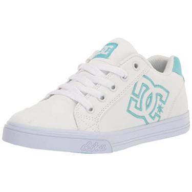 Imagem de DC Tênis infantil unissex Chelsea para skate, Julip branco/menta, 12 Little Kid